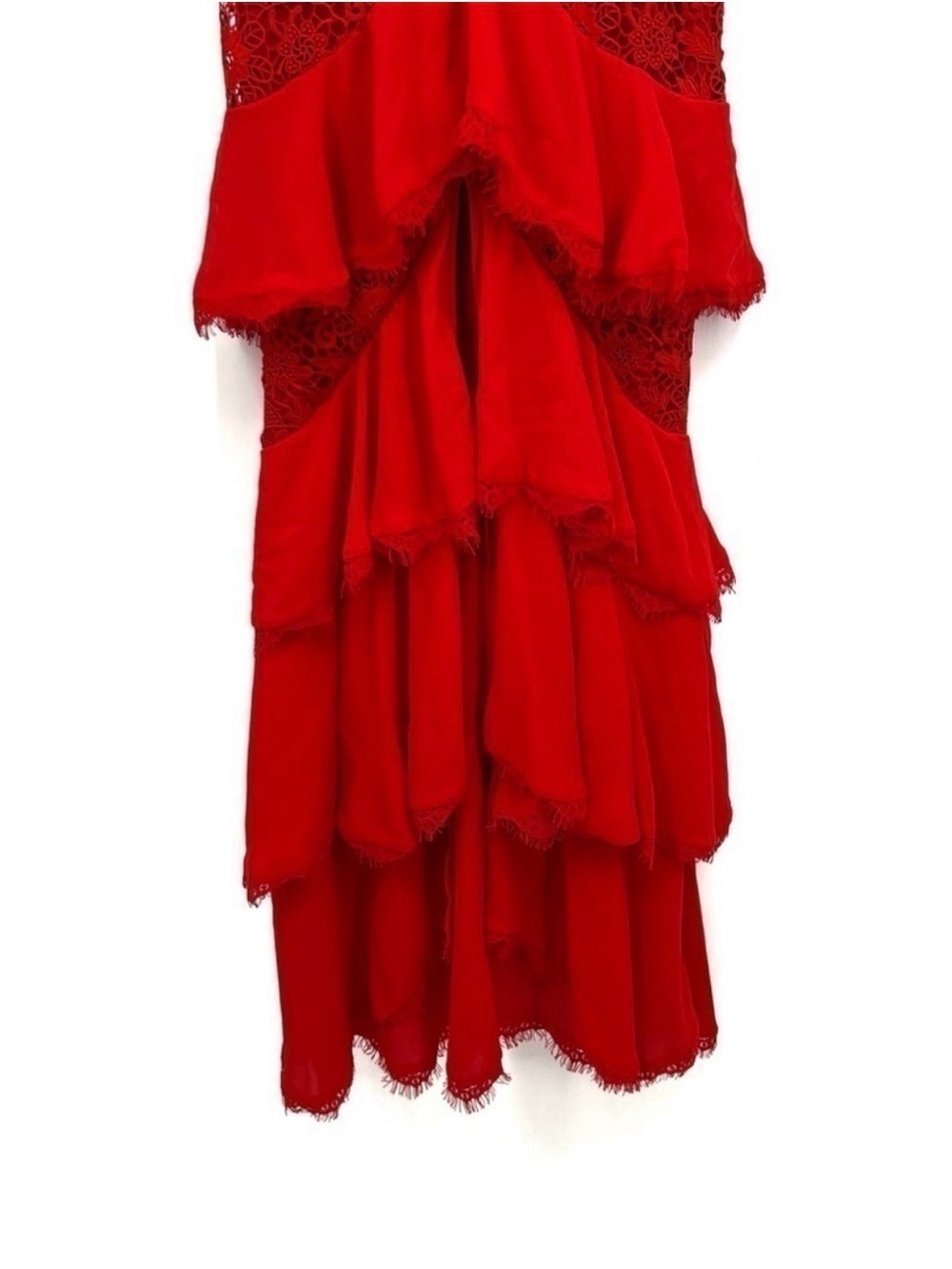 Majorelle Zelda Fitz Gown Sleeveless Chiffon Floral Lace High Low Maxi Dress XS - Picture 3 of 4